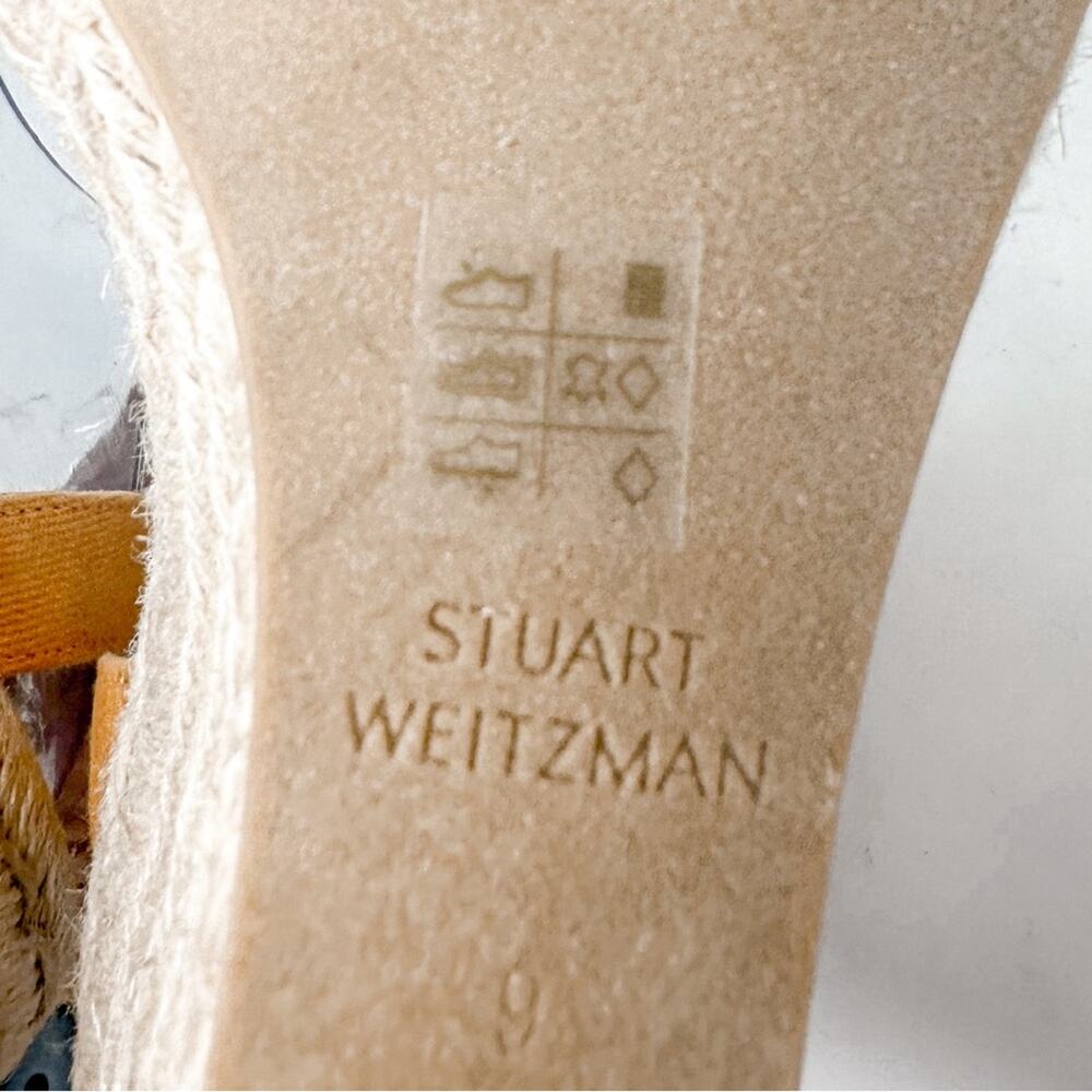 NEW Stuart Weitzman Mango Orange Espadrille Wedge Sandal, Size 9, MSRP $350 - Picture 9 of 11